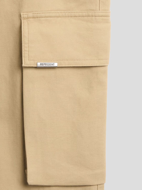 Pantaloni cu Croială Largă Beige