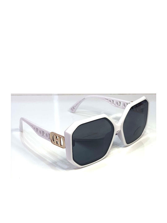 Woman's Fashion Women's Sunglasses with White Plastic Frame G-108