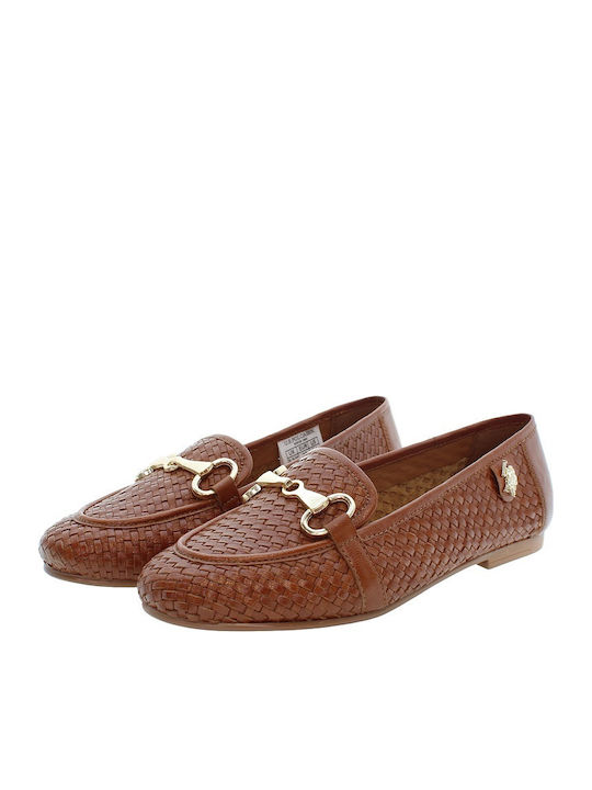 Δερμάτινα Γυναικεία Loafers σε Ταμπά Χρώμα