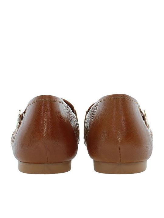 Δερμάτινα Γυναικεία Loafers σε Ταμπά Χρώμα