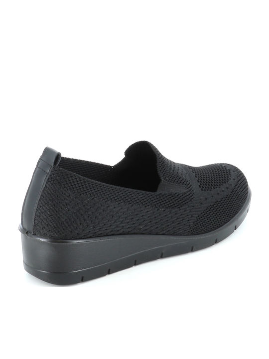 Γυναικεία Slip-On Δερμάτινα Μαύρα