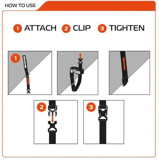 Atlas Strap B-clip 17mm X 1.2m Black Oxford