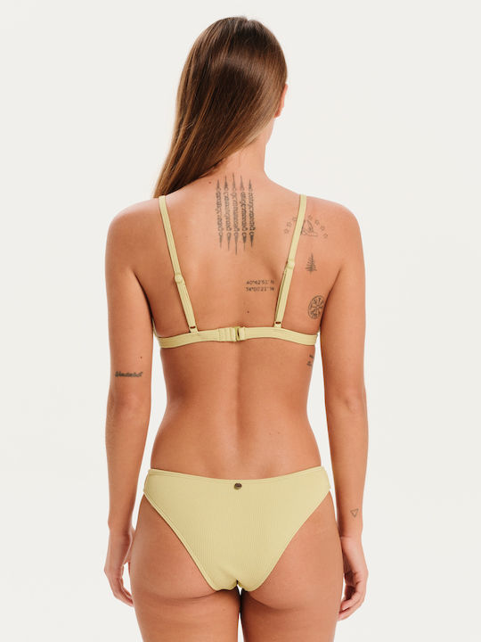 Bikini Set Top & Slip Bottom with Adjustable Straps Green