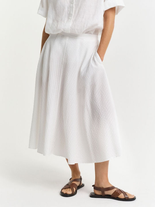 Midi Fustă white