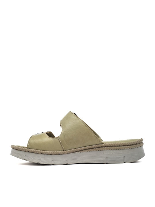 Leather Women's Anatomic Green Sandals