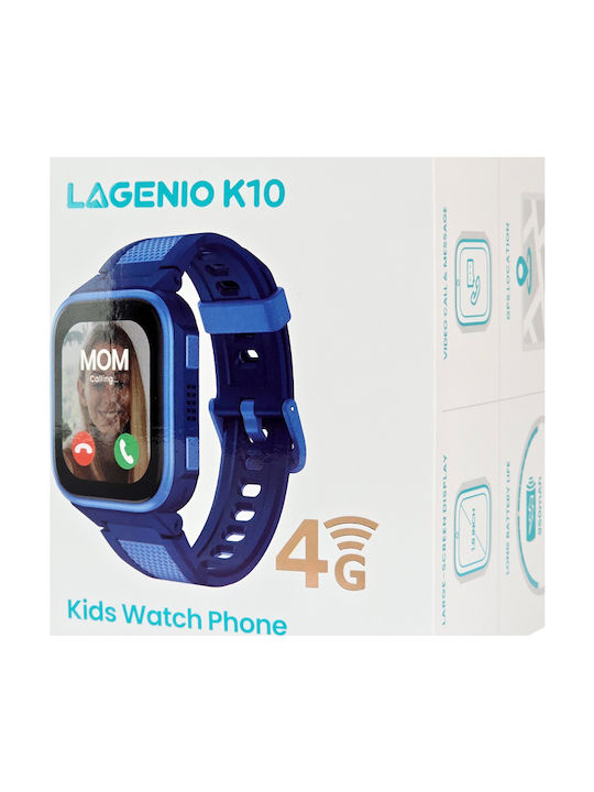 Lagenio Kids Digital Watch K10 with GPS and Rubber/Plastic Strap Pink