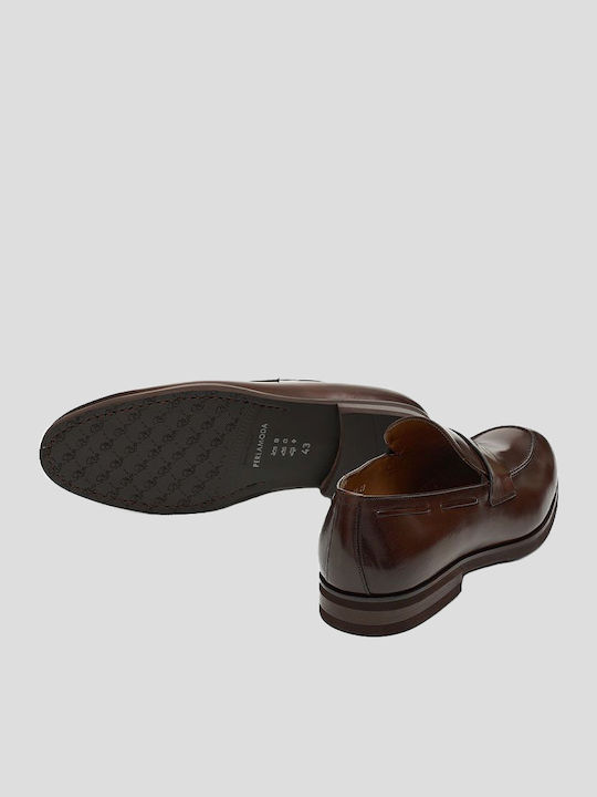 Δερμάτινα Ανδρικά Loafers σε Καφέ Χρώμα
