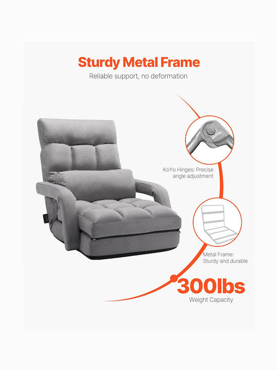 Outdoor Armchair Metallic Grey 64x63x69cm