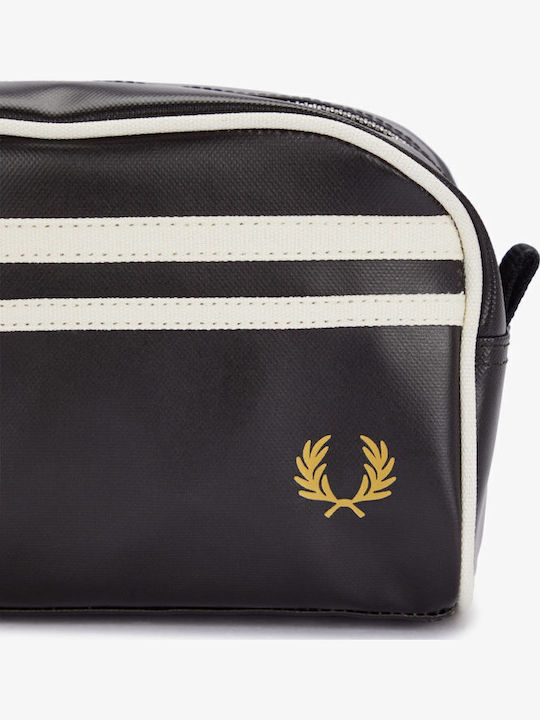 Fred Perry Men's Coated Polyester Wash Bag L8298-d57 Black