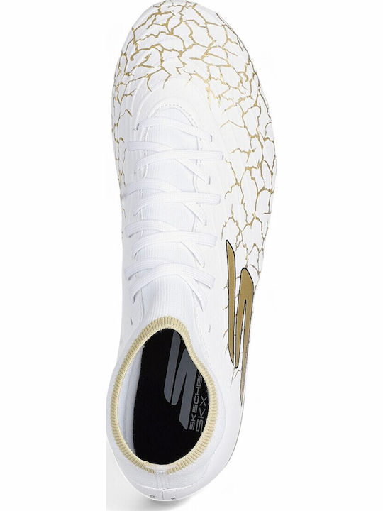 Skechers SKX 1.5 Academy FG High FG Футболни Обувки с Бутони Бели