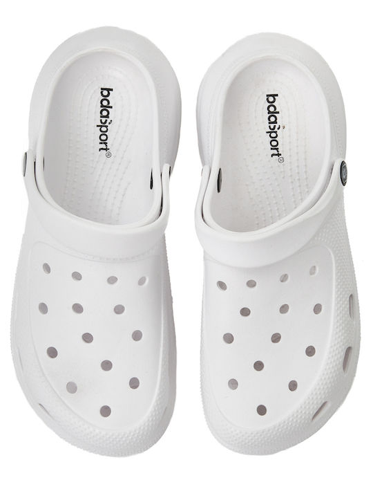 Body Action Damen Clogs Weiß