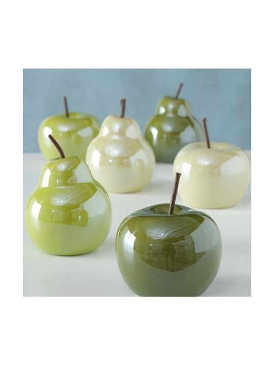 Decorative Ceramic Fruit Pearlescent Green Pear Decorative Ceramic Fruit Pearlescent Green Pear