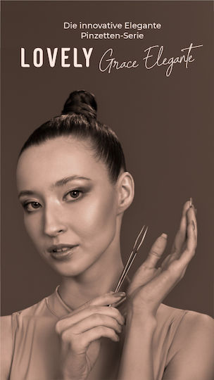 Lovely Grace Elegante Black Series 45 Degrees Λαβίδα Τοποθέτησης Βλεφαρίδων 7 mm