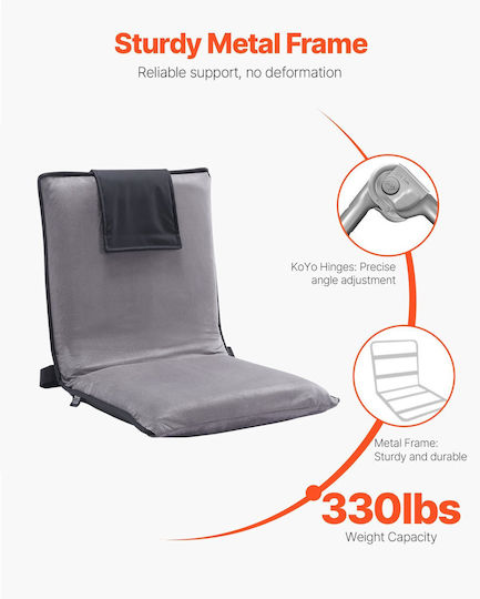 Multifunctional Bean Bag Chair Gray 46.5x53x52cm