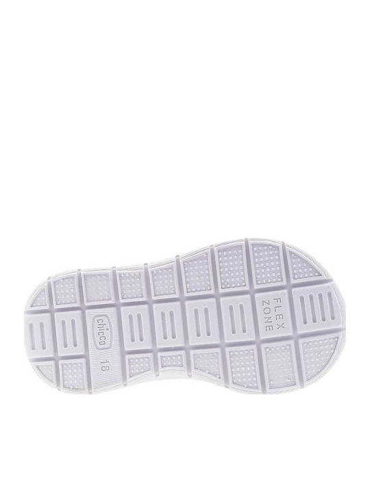 First Steps Παιδικά Sneakers Ανατομικά με Σκρατς Ασημί
