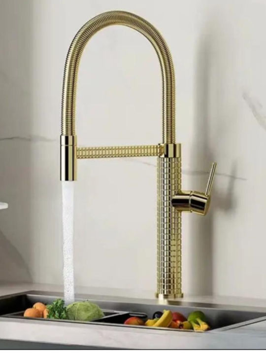 Poly-82-1 Faltbarer Goldener Küchenarmatur