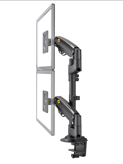NBmounts H180 Стойка за 2 Монитори до 27" с Рамо Черна