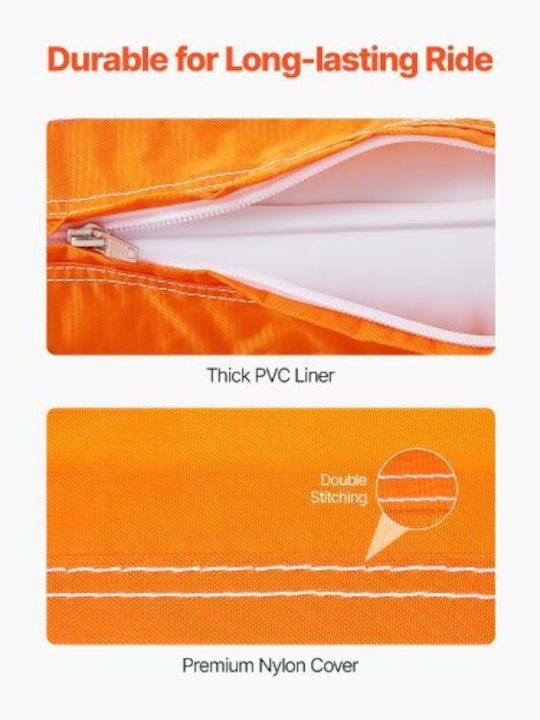 Vevor Inflatable Mattress for the Sea 2 Persons with Handles Orange 156.5cm. CQTL2PDDX2R0W0X83V0