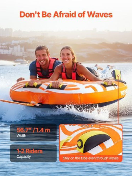 Vevor Inflatable Mattress for the Sea 2 Persons with Handles Orange 156.5cm. CQTL2PDDX2R0W0X83V0