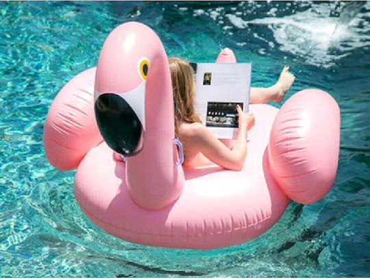 Bluewave Saltea Gonflabilă Ride On Flamingo Pentru Plajă Cu Mânere Roz 185x158cm