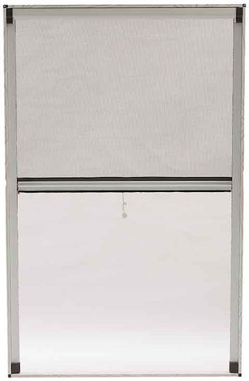 Bormann BPN3400 Window Mosquito Net Screw Mounted Vertical Movement Made of Fiberglass White With Frame 160x140cm