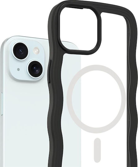 HappyCase Umschlag Rückseite Kunststoff / Silikon mit Band Transparent (iPhone 15Xiaomi 15 ProRealme 14 Pro)