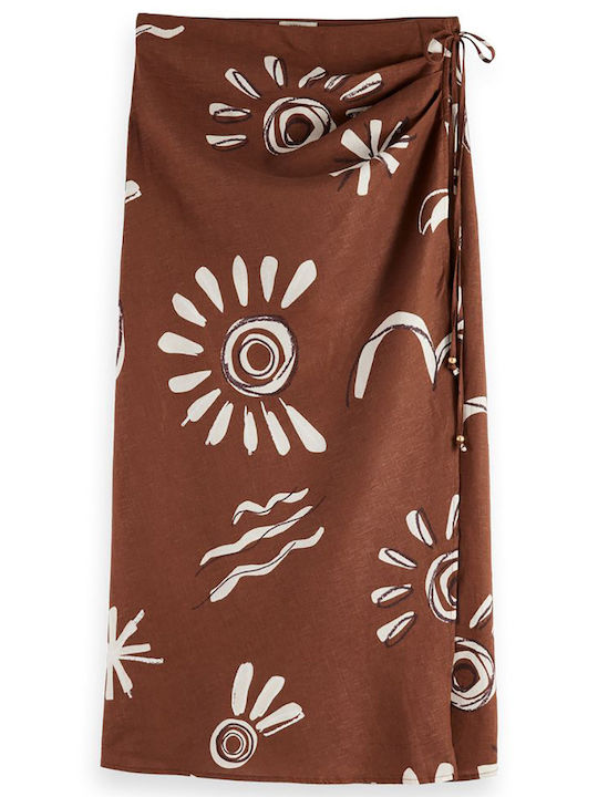Linen Skirt Envelope Brown