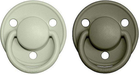Bibs Pacifiers Silicone sage-hunter green for 0-36 months 2pcs