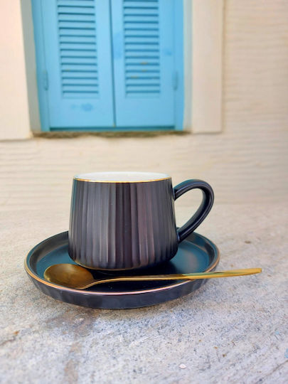 Tasse Cappuccino Keramik Schwarz 230ml