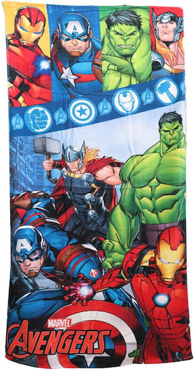 Dc Comics Prosoape de plajă pentru copii Albastru Avengers 140x70cm