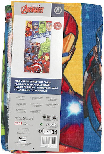 Dc Comics Prosoape de plajă pentru copii Albastru Avengers 140x70cm