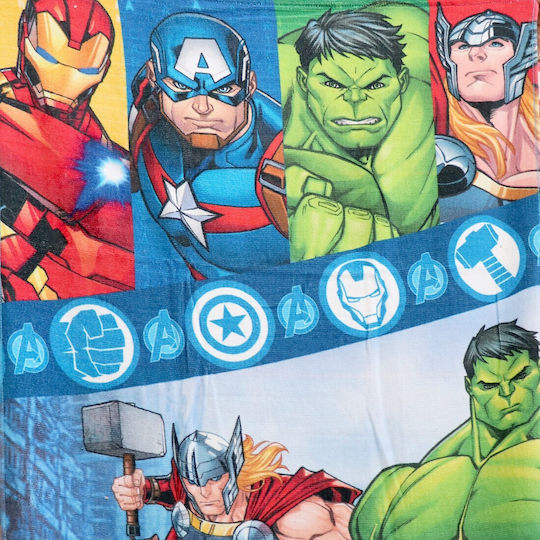 Dc Comics Prosoape de plajă pentru copii Albastru Avengers 140x70cm