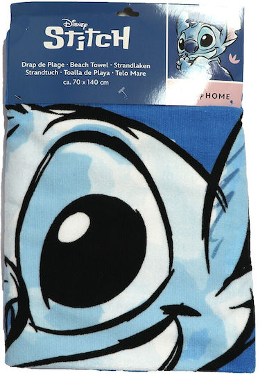 Aymax Παιδική Πετσέτα Θαλάσσης Μπλε Lilo & Stitch 140x70εκ.