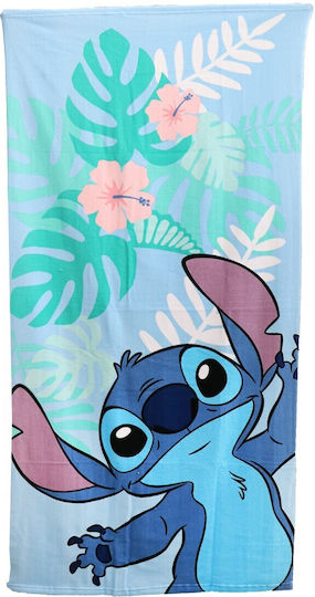 Aymax Детски плажен кърпа Син Lilo & Stitch 140x70см.