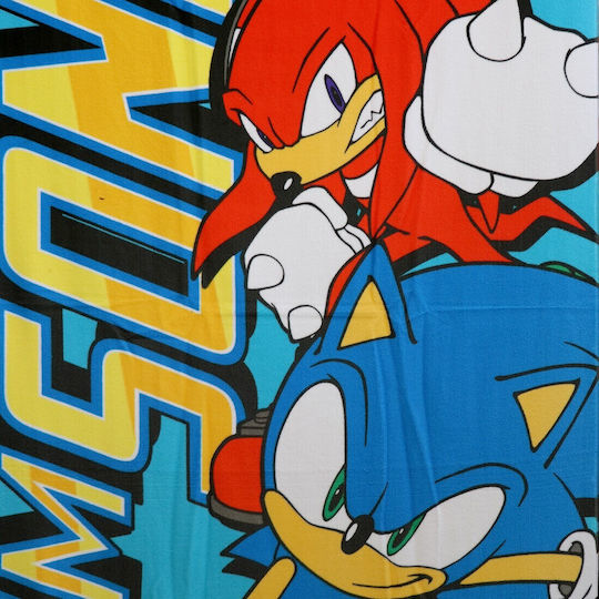 Sega Hedgehog Kinder-Strandtuch Hellblau 140x70cm