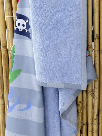 Nima Kids Beach Towel Double-Sided 70x140 Pirate Grey Green