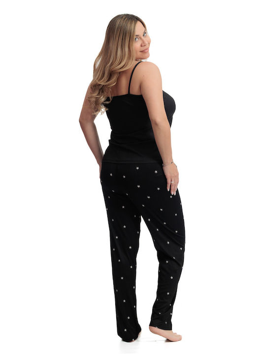 SNC Homewear Summer Women's Robe with Pyjama Black