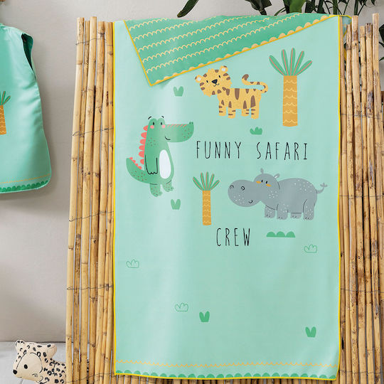 Nima Kids Beach Towel 70x140 Funny Safari Green
