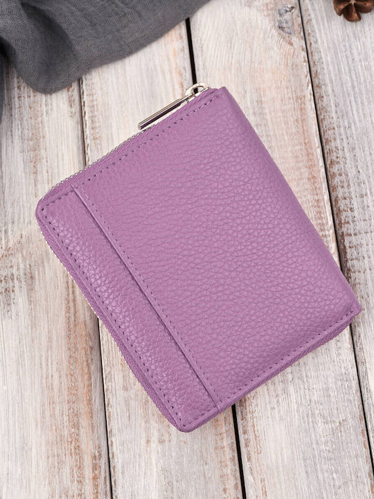 Din piele Portofel de damă cu RFID Violet