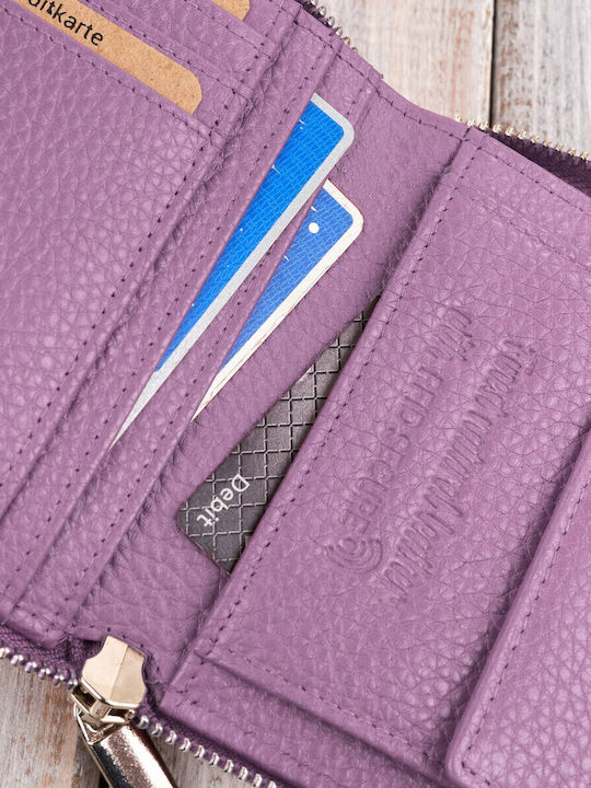 Din piele Portofel de damă cu RFID Violet