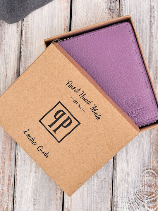 Din piele Portofel de damă cu RFID Violet