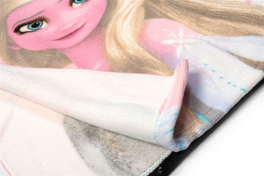 Dimcol Strandponcho Schnelltrocknend Disney Home Frozen 38 50x100 Rosa 100% Mikrofaser