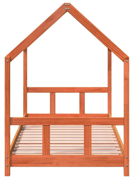 Pat pentru Copii Single Maro pentru Saltea 90x190cm