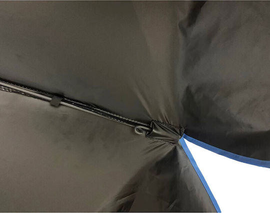 Hupa Mystic BlackOut Umbrelă Plajă Diametru 2m cu Protecție UV și Rezistență la Vânt Gri Deschis