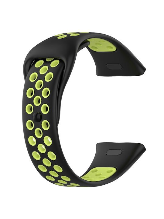 Redmi Watch 3 Sports Λουράκι Ρολογιών Σιλικόνης Δύο Χρωμάτων Μαύρο+πράσινο