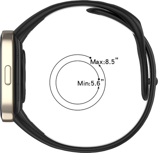 Силиконова двуцветна каишка за часовник Redmi Watch 3 Спорт Черно+Зелено