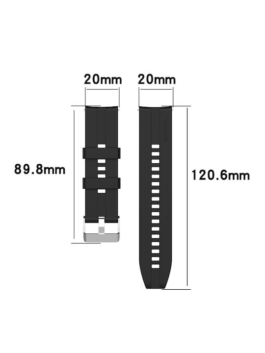 Huawei Watch GT 3 42mm 20mm Silikon Silberne Schnalle Band Aurora Blau