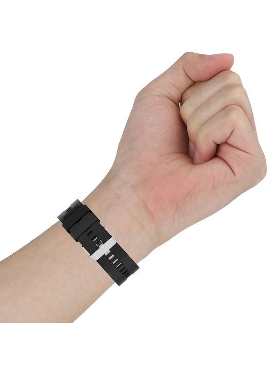 Ticwatch Pro 3 Silikon-Uhrenarmband Silberne Stahlschließe Aurora Blau