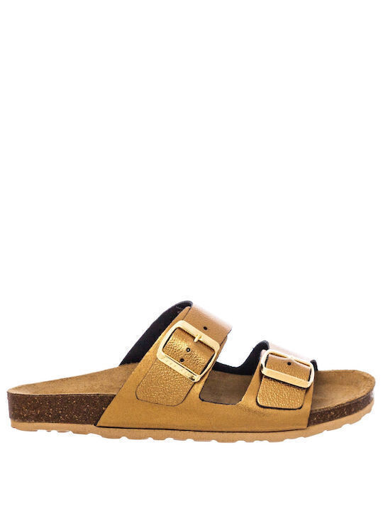 Leather Women's Flat Sandals Anatomic Bronze
