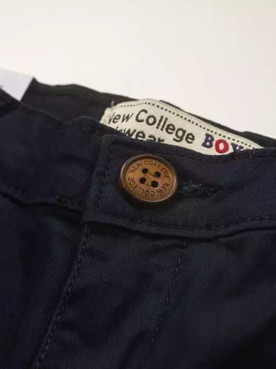 New College Παιδικό Σορτς/Βερμούδα Υφασμάτινο Μπλε